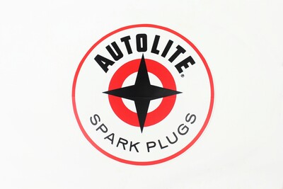 Autolite 6 1/2" Spark Plug Circle Decal Photo Main