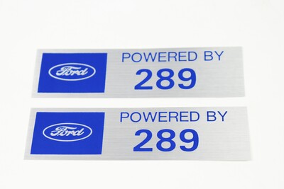 Valve Cover Decal "Powered By 289" Photo Main