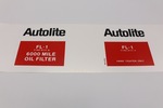 Ford Parts -  6000 Mile Oil Filter Decal "Autolite Fl1" 