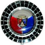Ford Parts -  Wheel Cover Emblem - Red, White and Blue For Wire Spoke Wheels