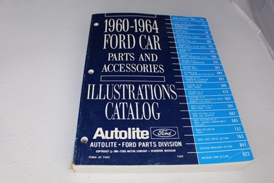 1960-1964 Ford Car Parts Accessories Text Catalog Photo Main