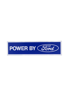 "Powered By Ford" Decal Blue On Brushed Silver Photo Main