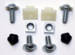 Ford Parts -  License Plate Mounting Kit - Includes 4 Screws, 2 Nuts, 2 Nylon Nuts, 2 Anti-Rattle Bumpers