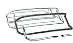 Ford Parts -  Back Glass Rubber Fairlane, Fairlane 500 Town Sedan and Victoria,  Fairlane 500 Club Victoria and Sedan