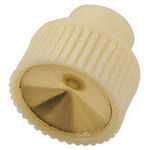 Ford Parts -  Radio Knob - White W/ Gold Insert (2 Per Car)