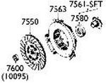 Ford Parts -  Clutch Disc - 9-1/2" Diameter - 23 Spline - 6 Cyl. 223, Rebuilt