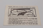 Ford Parts -  Skyliner Hardtop Retractable Jack "Caution" Instructions
