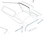 Ford Parts -  Weather-Stripping For Rear Roof Front Retractable