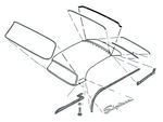 Ford Parts -  Weatherstrip For Front Roof Rear
