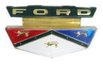 Ford Parts -  Hood Ford Front Emblem, Galaxie - Plastic