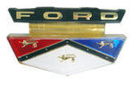 Ford Parts -  Car Hood Ford Front Emblem, Galaxie - Plastic