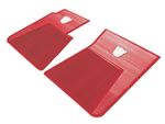 Ford Parts -  Floor Mat - Front Red Throw Type Mat W/ White Emblem
