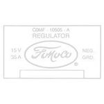 Ford Parts -  Voltage Regulator "Ford" Decal 352 and 430 All Fords With A/C