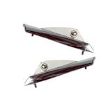 Ford Parts -  Top Front Fender Ornament (Pair) -Complete Units Ready To Bolt On Galaxie