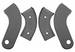 Ford Parts -  Seat Hinge Bracket Covers Inners and Outer- Seat Black W/ Textured Grain Galaxie W/ Bucket Seats