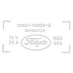 Ford Parts -  Generator "FoMoCo" Decal With Ford Part #C2OF-10000-G Front Of The Decal.