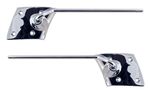 Ford Parts -  Sun Visors With Brackets Chrome Plated Pair - Galaxy Convertible