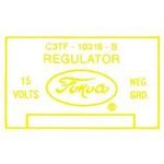 Ford Parts -  Voltage Regulator Decal W/ O A/C