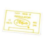 Ford Parts -  Voltage Regulator Decal - Transistorized Ignition