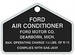 Ford Parts -  A/C Compressor - Aluminum Tag