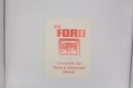 Ford Parts -  Convertible Top Repair And Adjustment Manual