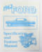 Ford Parts -  Accessory Brochures 1962 With Illustrated Facts and Features Manual