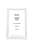 Ford Parts -  1964 New Car Price List Accessory Price List