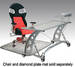 Parts -  Office Desk, Grand Prix Series, Many Features. Choose Clear, Black Or Red Glass